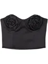Marc Jacobs Black Satin Rose Corset In Black