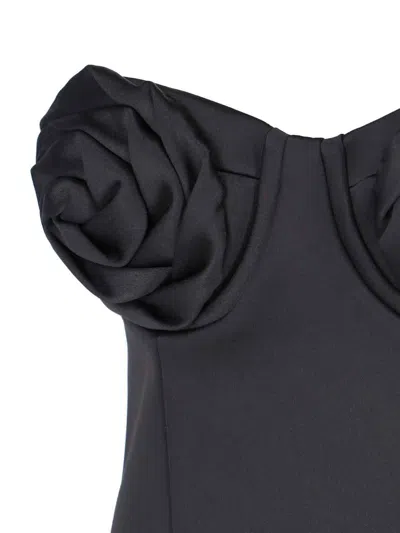 Marc Jacobs Rose Satin Corset In Black