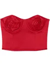 Marc Jacobs Rose Satin Corset In Red