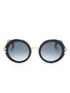 Marc Jacobs Round-frame Sunglasses In Black