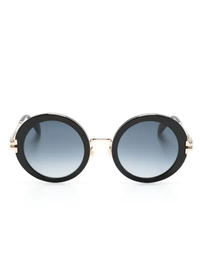 Marc Jacobs Round-frame Sunglasses In Black