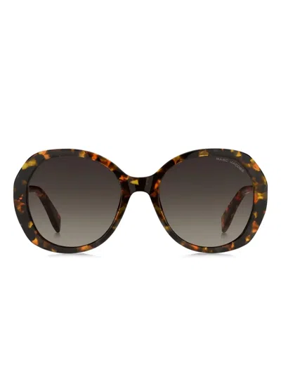 Marc Jacobs Round-frame Sunglasses In Brown