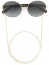 Marc Jacobs Round-frame Sunglasses In Gold