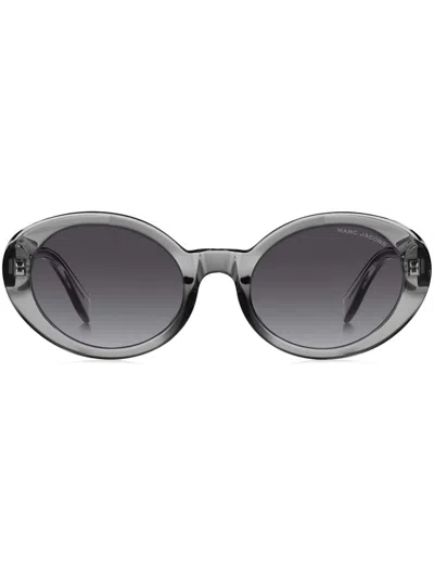 Marc Jacobs Round-frame Sunglasses In Grey