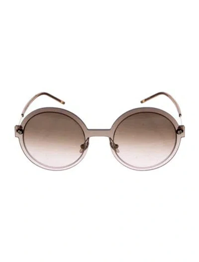 Pre-owned Marc Jacobs Round Gradient Sunglasses In Gold