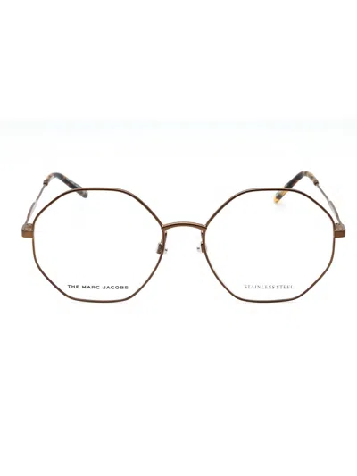 Marc Jacobs Round Metal Women's Eyeglasses In Burgundy