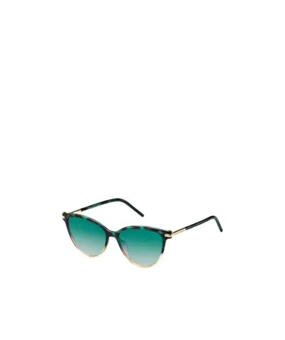 Marc Jacobs Round Sunglasses In Green