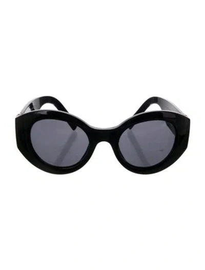 Pre-owned Marc Jacobs Round Tinted Sunglasses In Black