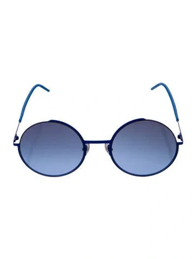 Pre-owned Marc Jacobs Round Tinted Sunglasses In Blue
