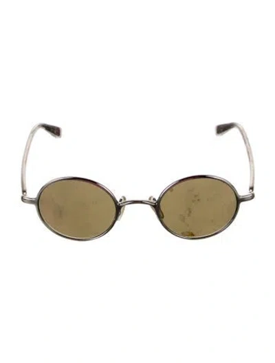 Pre-owned Marc Jacobs Round Tinted Sunglasses In Silver
