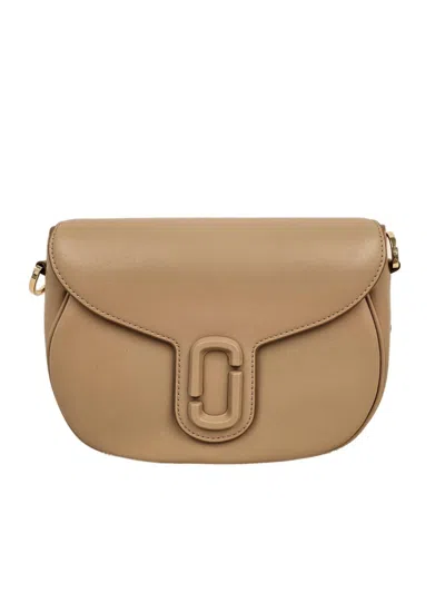Marc Jacobs Rounded Leather Bag With Flap Closure In Neutral