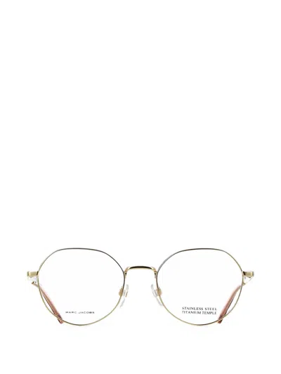 Marc Jacobs Round-frame Glasses In Gold