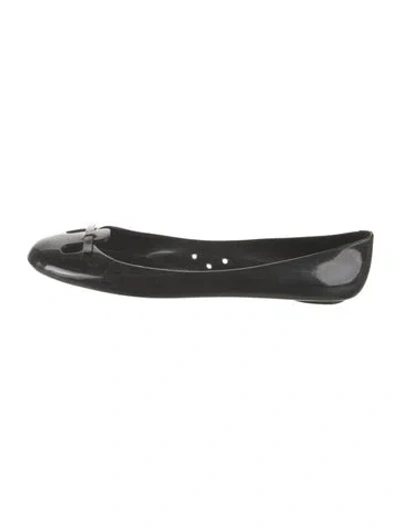 Pre-owned Marc Jacobs Rubber Ballet Flats In Black