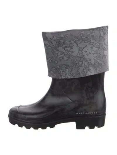 Pre-owned Marc Jacobs Rubber Rain Boots In Black