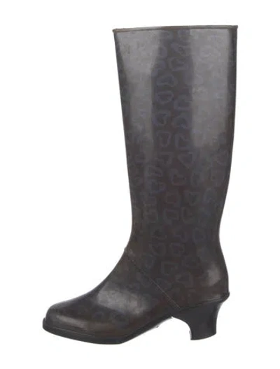 Pre-owned Marc Jacobs Rubber Rain Boots In Blue