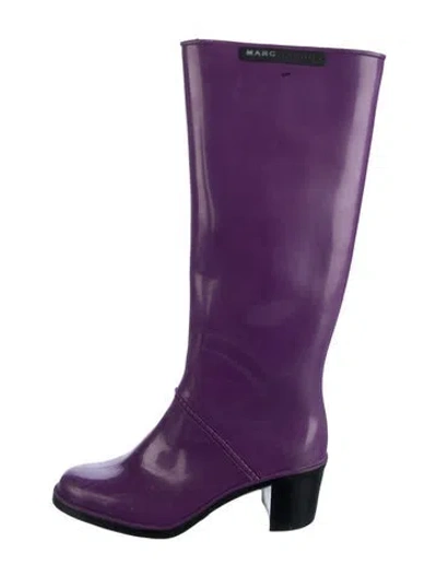 Pre-owned Marc Jacobs Rubber Rain Boots In Purple