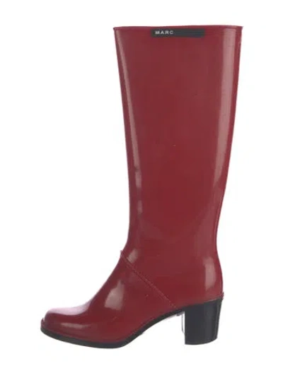 Pre-owned Marc Jacobs Rubber Rain Boots In Red