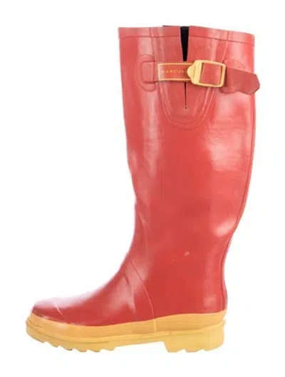 Pre-owned Marc Jacobs Rubber Rain Boots In Red