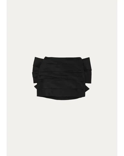 Marc Jacobs Ruched Bow Mini Skirt In Black
