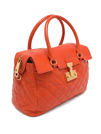 Pre-owned Marc Jacobs Rudi Leather Tote Bag In Orange