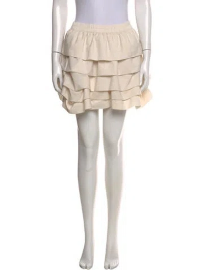 Pre-owned Marc Jacobs Ruffle Embellishment Mini Skirt In Neutral
