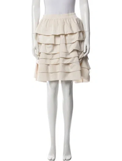 Pre-owned Marc Jacobs Ruffle Embellishment Mini Skirt In Neutrals