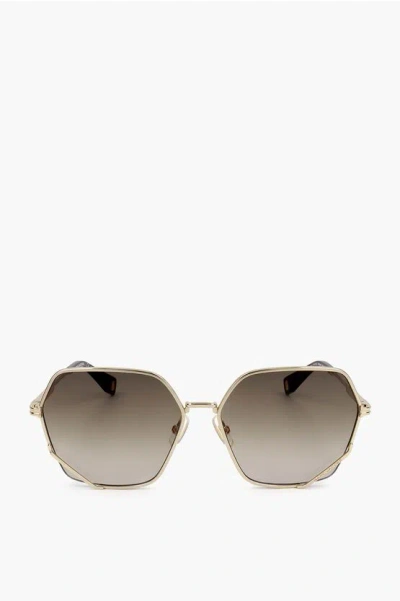 Marc Jacobs Runaway Pentagonal Sunglasses With Gradient Lenses