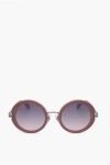 Marc Jacobs Runaway Round Sunglasses With Metal Bridge