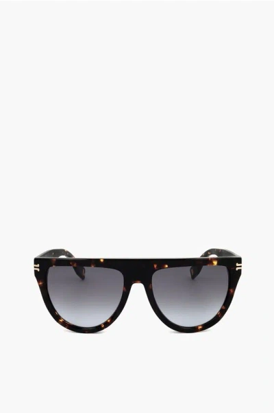 Marc Jacobs Runaway Tortoiseshell Sunglasses With Straight Bridge