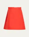 Marc Jacobs Runway Aline Silk-blend Skirt In Red