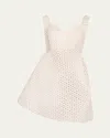Marc Jacobs Runway Eyelet Structured Dress In Chalk