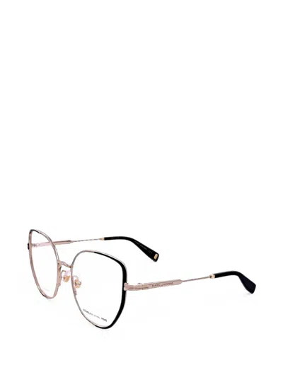 Marc Jacobs Runway Geometric-frame Glasses In Gold
