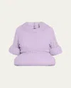 Marc Jacobs Runway Padded Peplum Short-sleeve Sweater In Purple