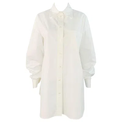 Pre-owned Marc Jacobs Runway Size Xs/s White Cotton Oversized One Pocket Shirt