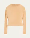 Marc Jacobs Runway Velvet Knit Padded Sweater In Neutral