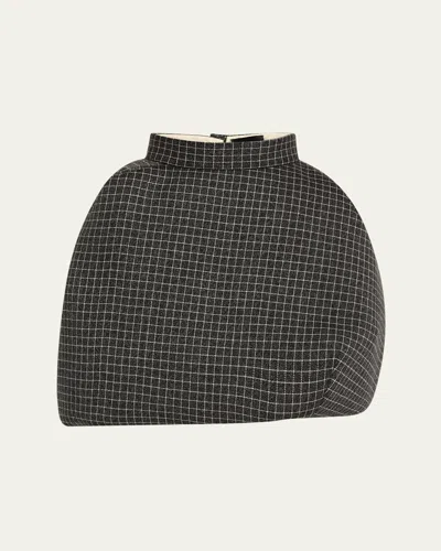 MARC JACOBS RUNWAY WINDOWPANE CHECK PADDED BUBBLE SKIRT