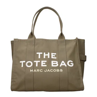 Marc Jacobs Women's Green Fabric Shoulder Tote Bag In Brown