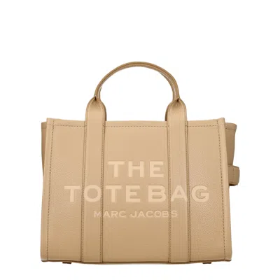 Marc Jacobs Women's Handbag The Tote Leather Beige/camel In Nude