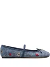 Marc Jacobs Sabrina Ballet Flats In Blue
