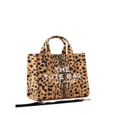 Marc Jacobs Sac Cabas The Cheetah Canvas Medium Tote Bag In Neutral
