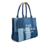 Marc Jacobs The Large Tote Patchwork Denim Bag In Bleu