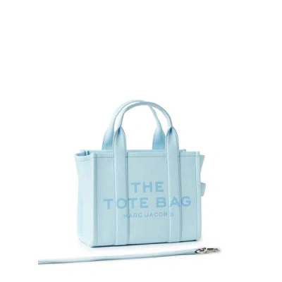 Marc Jacobs Sac Cabas The Leather Small Tote Bag In Bleu