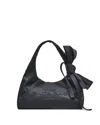 Marc Jacobs The Sack Bow Nylon Shoulder Bag In Black
