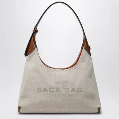 Marc Jacobs Sack Bag Bucket Bag In Canvas And Leather Beige/argan In Neutral
