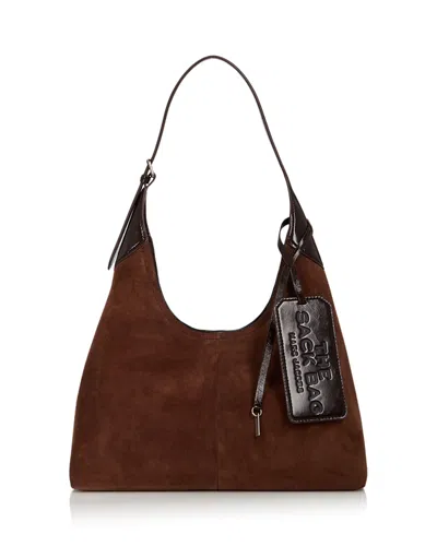 Marc Jacobs Sack Belted Suede Shoulder Bag In Brown