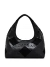 Marc Jacobs Borsa A Spalla The Suede Patchwork Sack Bag Black Multi In Brown