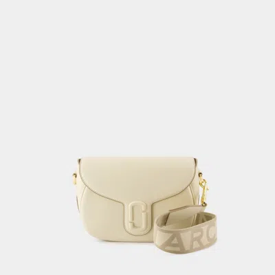 MARC JACOBS SAC À BANDOULIÈRE SADDLE LARGE - MARC JACOBS - CUIR - BLANC