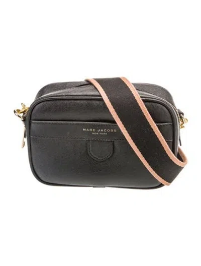 Pre-owned Marc Jacobs Saffiano Leather Crossbody Bag In Black