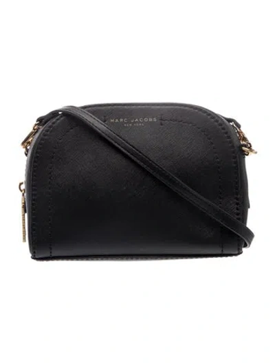 Pre-owned Marc Jacobs Saffiano Leather Crossbody Bag In Black
