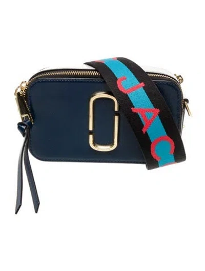 Pre-owned Marc Jacobs Saffiano Leather Crossbody Bag In Blue